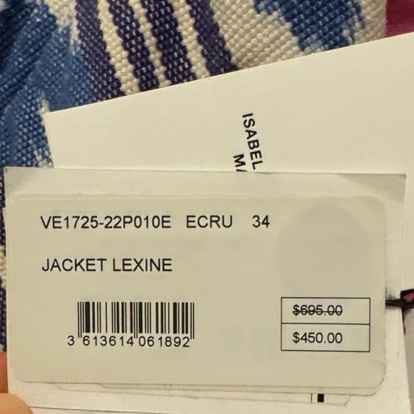 Isabel Marant Étoile Lexine Vibrant Pink and Blue Teddy Jacket - Picture 5 of 5